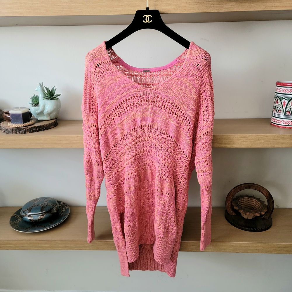 Free People Relaxed Pullover Sweater Oversized M